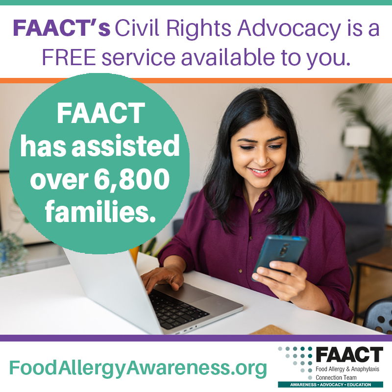 FAACT's Civil Rights Advocacy is a FREE service available to you (assisting 6,800 families) with woman on phone and computer